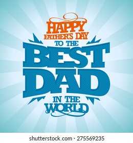 Vintage typographical Happy Father's day card