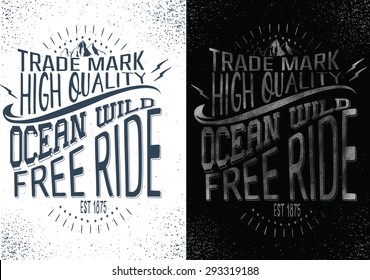 vintage typography for apparel