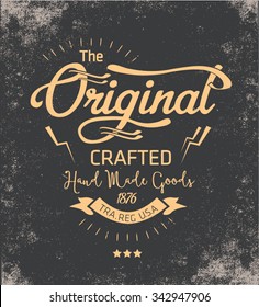 vintage typography for apparel