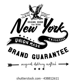 vintage typography for apparel