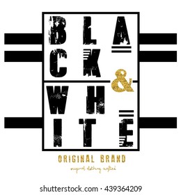 vintage typography for apparel