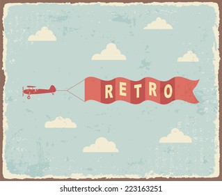 Vintage typography Background. Vector illustration. Grunge effect can be cleaned easily 