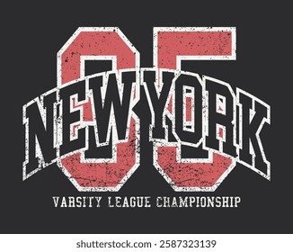 Vintage typography college united states of america state varsity league championship retro number slogan colorful print for graphic tee t shirt or sweatshirt hoodie - Vector