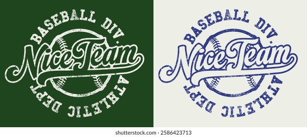 Vintage typography college varsity baseball league athletics retro slogan print for graphic tee t shirt or sweatshirt hoodie - Vector