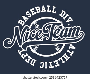 Vintage typography college varsity baseball league athletics retro slogan print for graphic tee t shirt or sweatshirt hoodie - Vector