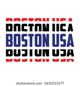Vintage typography college varsity boston usa slogan print for graphic tee t shirt or swaetshirt - Vector
