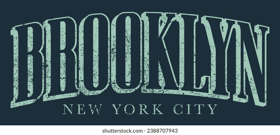 Vintage Typografie College variante brooklyn neue york Stadt-Slogan-Druck mit Grunge-Effekt für grafisches T-Shirt oder Sweatshirt-Hoodie - Vektorgrafik