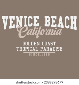 Vintage typography college varsity California slogan print with college text slogan for graphic tee t shirt or sweatshirt - Vector