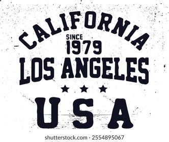 Vintage typography college varsity, CALIFORNIA slogan print, Vintage college style los angeles, Urban college typography street art.eps8