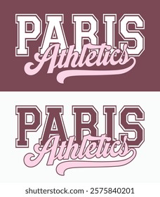 Vintage typography college varsity city athletics slogan print with calligraphy text swoosh for graphic tee t shirt or sweatshirt hoodie - Vector