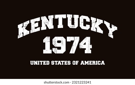 Vintage typography college varsity kentucky state for graphic tee t shirt and sweatshirt .