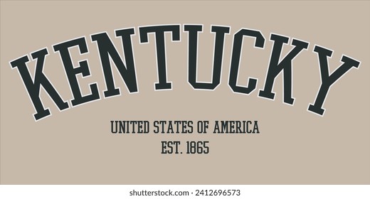 Vintage Typografie College varsity Kentucky vereinigte Staaten von Amerika Slogan-Druck für grafische T-Shirt oder Sweatshirt - Vector