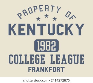 Vintage typography college varsity Kentucky united states of America slogan  Editable and ready to use for Tee Shirt, hoodie, and others -vector