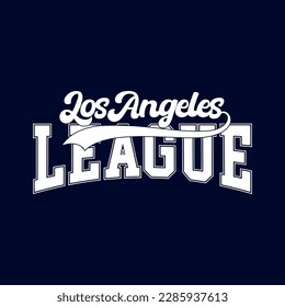 Vintage typography college varsity Los Angeles slogan print for graphic tee t shirt or sweatshirt 