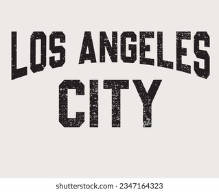 Vintage typography college varsity Los Angeles City slogan print for graphic tee t shirt or sweatshirt - Vector