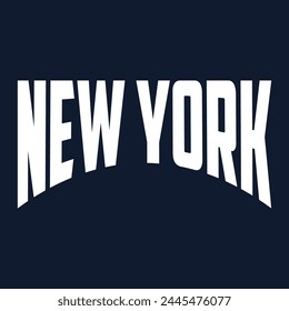 Vintage typography college varsity New York City state slogan print for graphic tee t shirt or sweatshirt - Vector