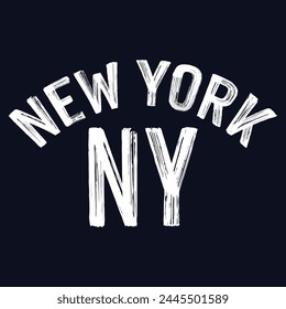 Vintage typography college varsity New York City state slogan print for graphic tee t shirt or sweatshirt - Vector