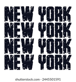 Vintage typography college varsity New York City state slogan print for graphic tee t shirt or sweatshirt - Vector