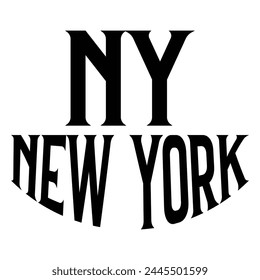 Vintage typography college varsity New York City state slogan print for graphic tee t shirt or sweatshirt - Vector