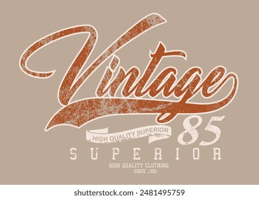 Vintage typography college varsity, New york city superior denim, t-shirt graphics, Vintage Denim Outfitters, vintage concept tee print, eps8