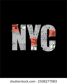 Vintage tipografia faculdade colégio New York City estado slogan imprimir para camiseta t ou moletom gráfico - Vetor