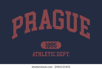 Antiguas typography college varsity city athletic department eslogan print con efecto grunge para camiseta gráfica o sudadera con capucha - Vector