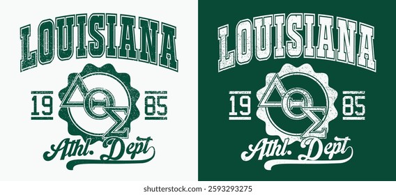 Vintage typography college varsity united states of america university athletics retro slogan colorful print with grunge texture for graphic tee t shirt or sweatshirt hoodie poster sticker - Vector