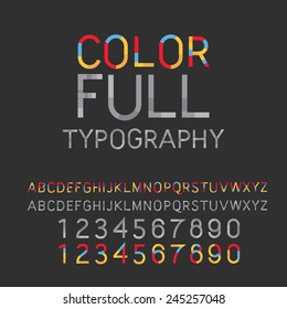 Vintage typography color full and gray color. vector