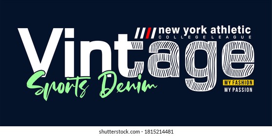 vintage typography design for print t shirt and more