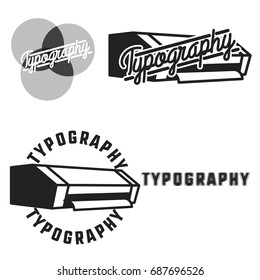 Vintage typography emblems