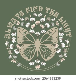 Vintage typography french fleur letter slogan print with wild daisy flowers illustration for graphic tee t shirt or poster - Vector - French translation: Flower