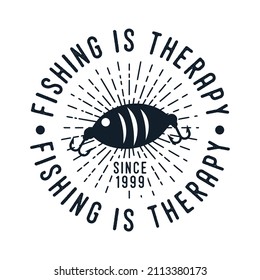 vintage typography retro fishing slogan t-shirt design illustration