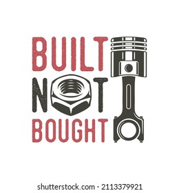 vintage typography retro mechanic worker engineer slogan t-shirt design illustration