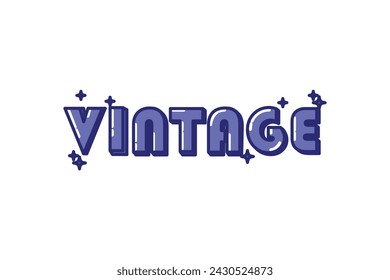 Vintage Typography Retro Sticker Design