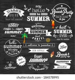 Vintage Typography Summer Holiday Badge Design