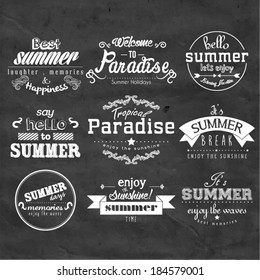 Vintage Typography Summer Holiday Badge Design