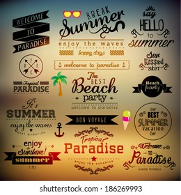 Vintage Typography Summer Holiday Quote Vector Design