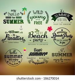 Vintage Typography Summer Holiday Quote Vector Design