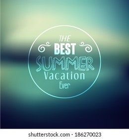 Vintage Typography Summer Holiday Quote Vector Design