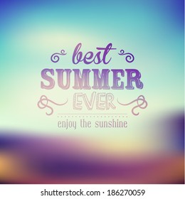 Vintage Typography Summer Holiday Quote Vector Design