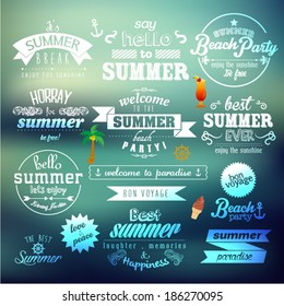 Vintage Typography Summer Holiday Quote Vector Design