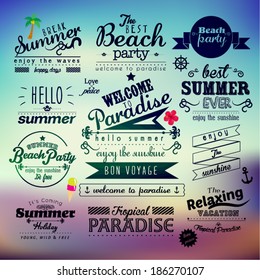 Vintage Typography Summer Holiday Quote Vector Design