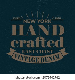 Vintage typography for t shirt print. New York t-shirt graphics