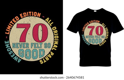 vintage typography t-shirt design.Colorful and fashionable t-shirt design for men and women.