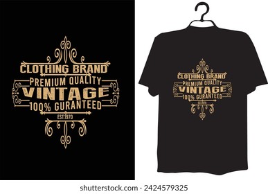 vintage typography t-shirt design(COLOTHIN BRAND PREMIUM QUALITY VINTAGE 100% GURANTEED EST.1970)