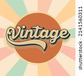 vintage typography unique text effect vector