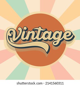 vintage typography unique text effect vector