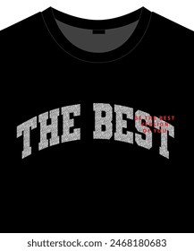 Vintage typography varsity college slogan text print for graphic tee t shirt or sweatshirt - Vector