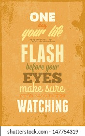 Vintage typography vector illustration with grunge effects. Can be used as a poster or postcard.