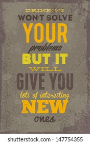 Vintage typography vector illustration with grunge effects. Can be used as a poster or postcard.